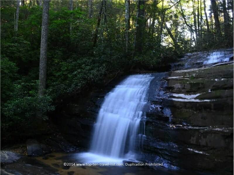 Long Creek falls along the Appalachian trail near Blue Ridge, Georgia