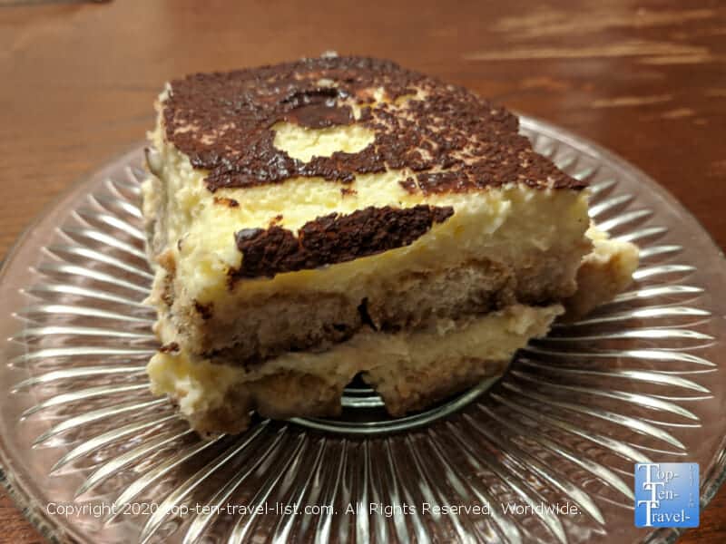 Amazing tiramisu at The Victor Cafe in Philadelphia