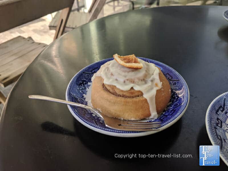 Cinnamon roll at Methodical Coffee in Greenville, South Carolina