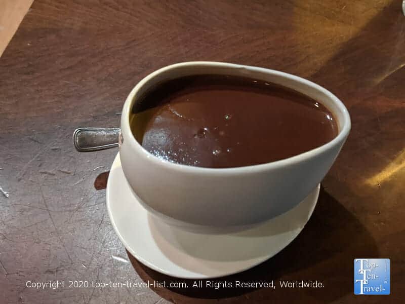 Italian thick hot cocoa at Max Brenner in Center City Philadelphia 