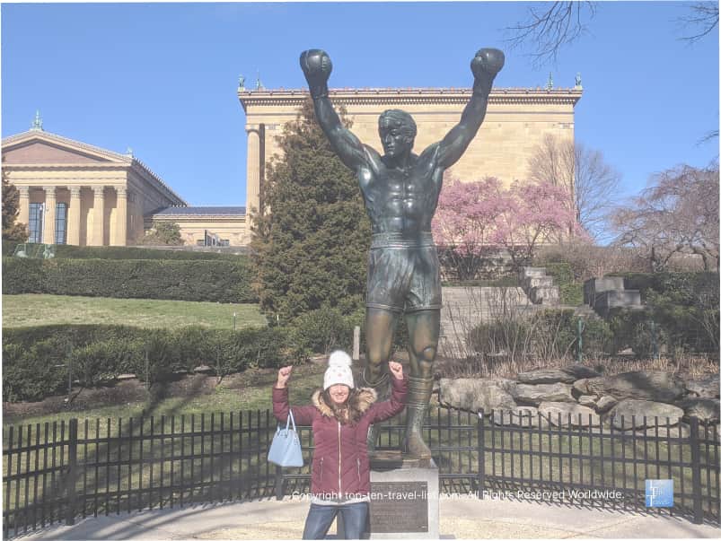 The famous Rocky statue in Philly