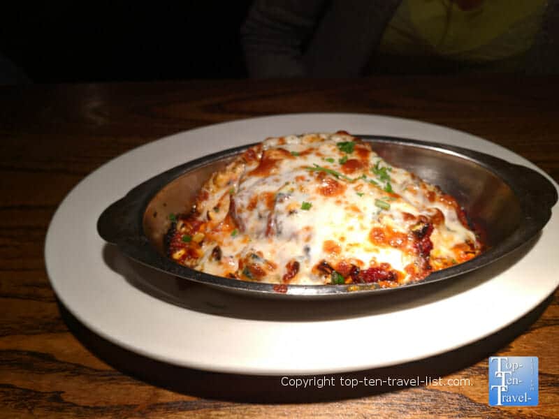 Veggie lasagna at Portofino's in Greenville, South Carolina 