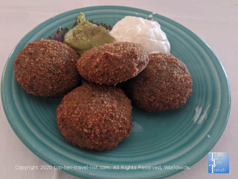 Black bean cakes at Columbia restaurant 