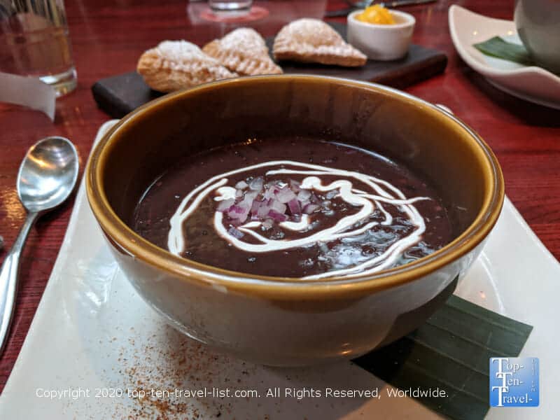 Cuban black bean soup at Cuba Libre restaurant & rum bar