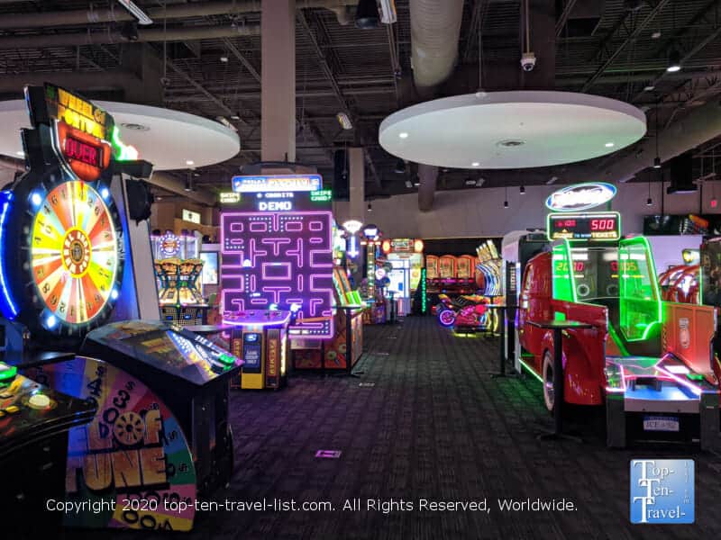 Arcade and ticket redemption games at Dave and Busters in Orlando, Florida