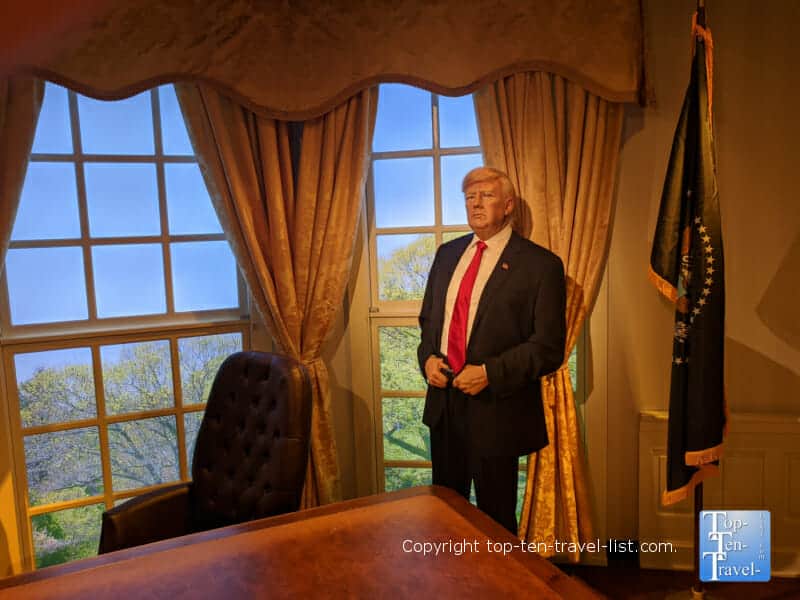 Trump wax figure at Madame Tussauds in Orlando, Florida 