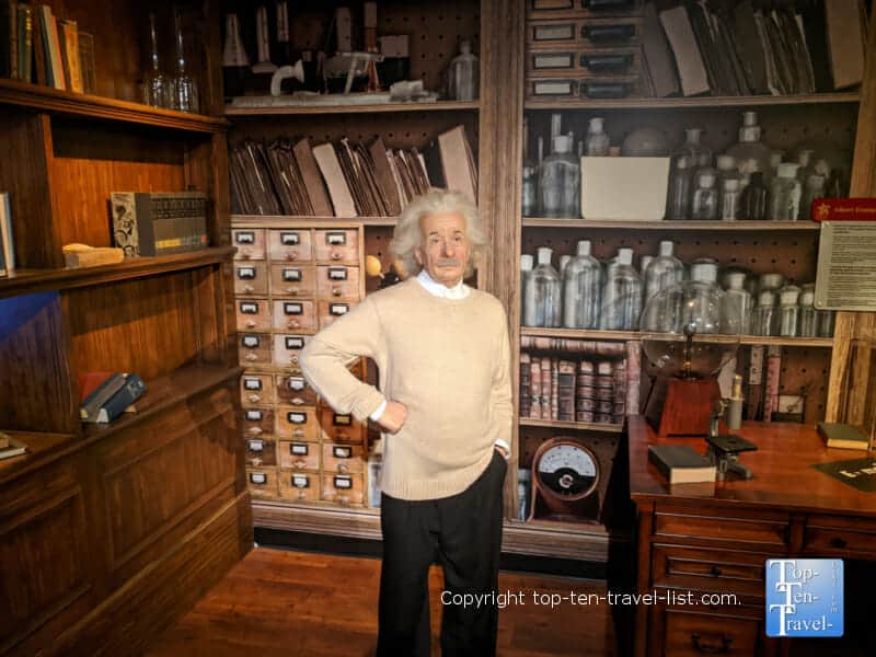 Einstein wax figure at Madame Tussauds in Orlando, Florida 