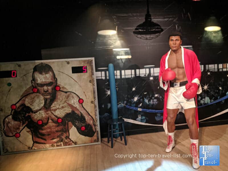 Muhammad Ali wax figure at Madame Tussauds in Orlando, Florida 
