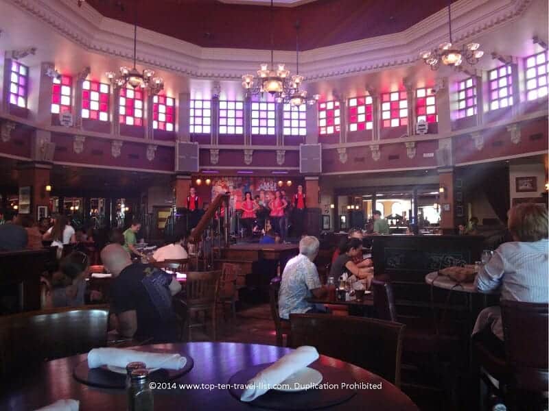 Live step dancing performances at Raglan Road Irish Pub at Disney Springs in Orlando, Florida