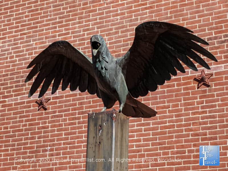 Raven statue at the Edgar Allan Poe house in Philadelphia