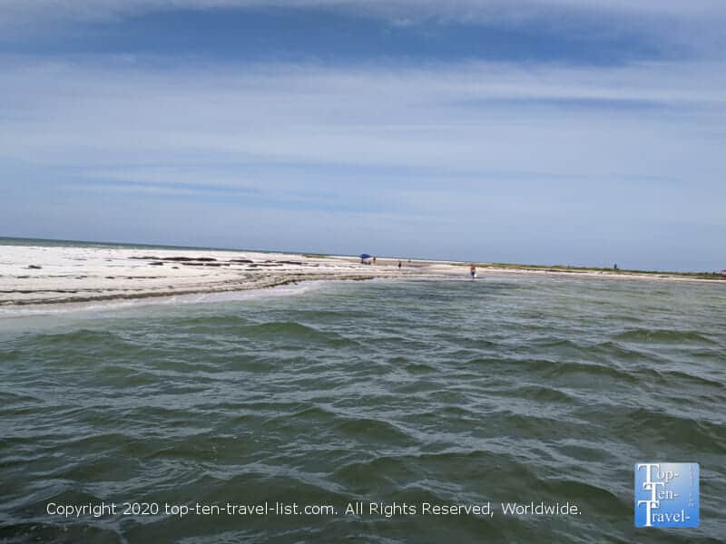 Relaxing day at Anclote Island near Tarpon Springs, Florida 