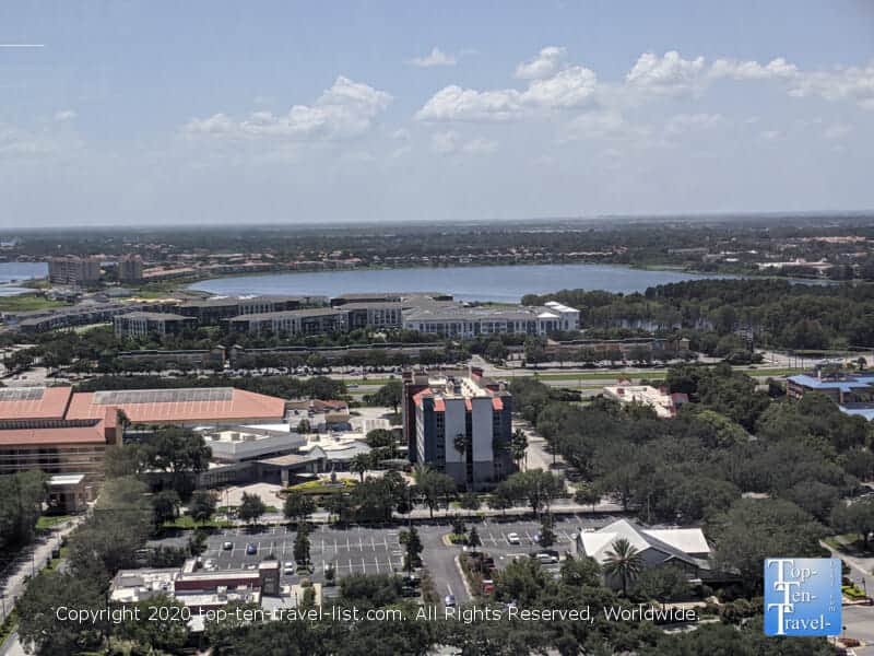 Scenic vista from the Icon Park Ferris Wheel in Orlando, Florida 