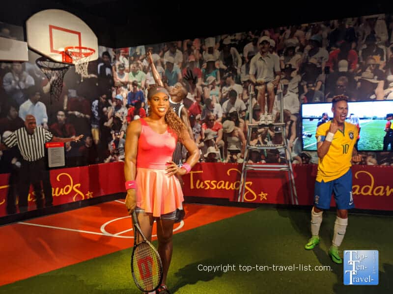 Serene Williams wax figure at Madame Tussauds in Orlando, Florida 