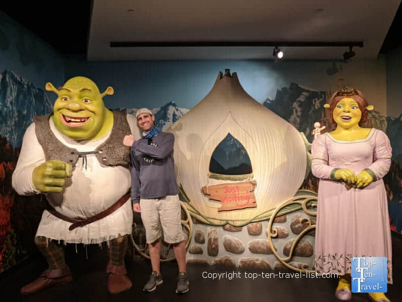 Shrek movie wax scene at Madame Tussauds in Orlando, Florida 