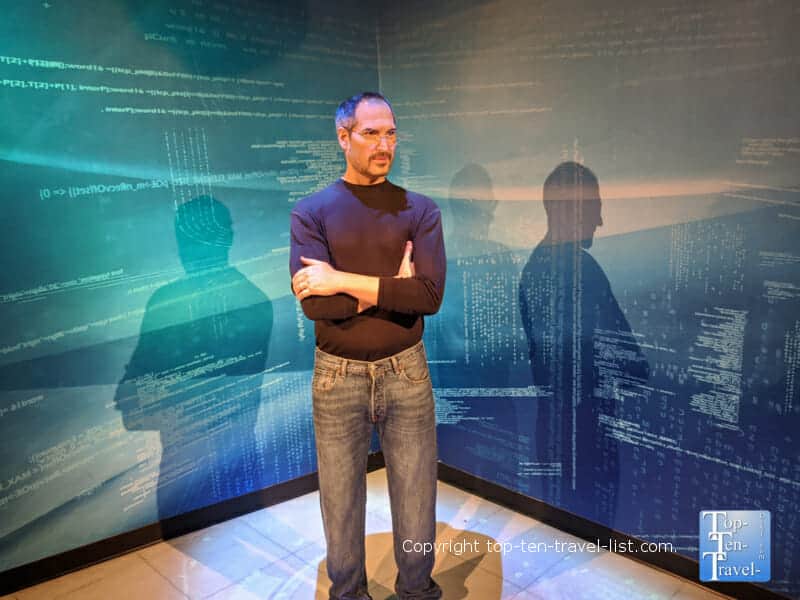 Steve Jobs wax figure at Madame Tussauds in Orlando, Florida 