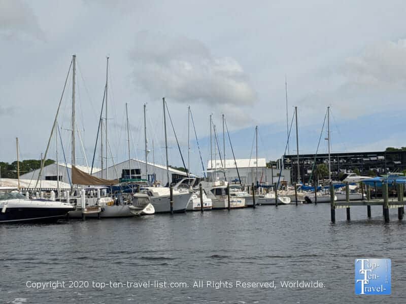 Scenery along the Dolphin Adventure cruise in Tarpon Springs, Florida 