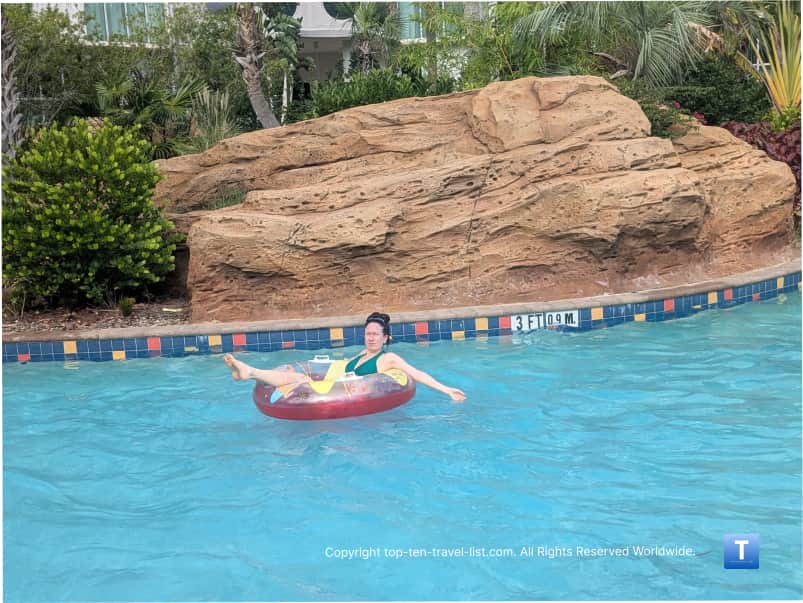 Lazy river at Universal's Cabana Bay resort