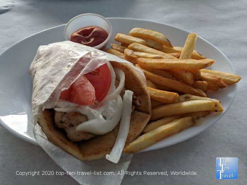 Chicken Souvlaki at Hellas in Tarpon Springs