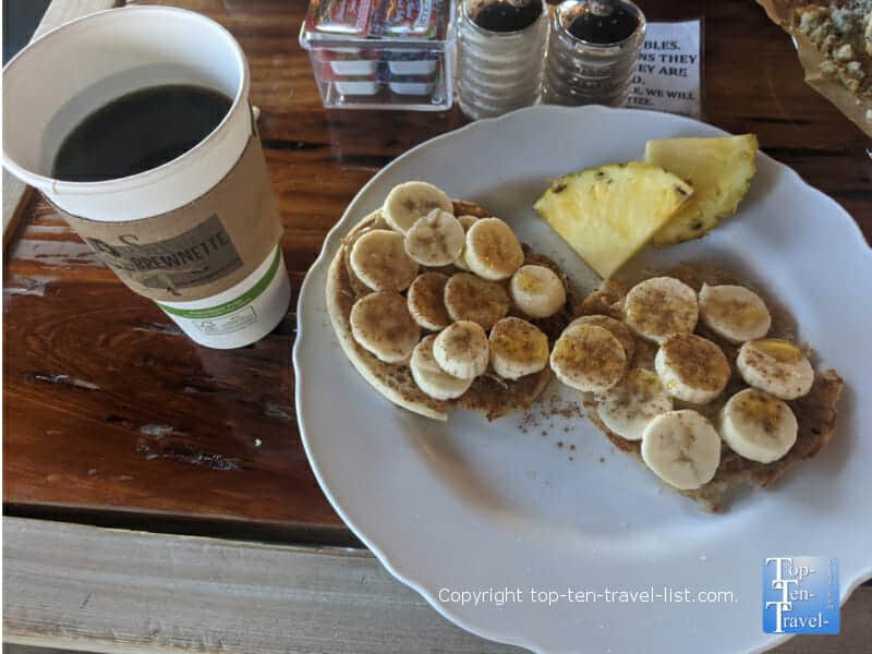 Delicious coffee and breakfast at Sweet Brewnette in Madeira Beach, Florida