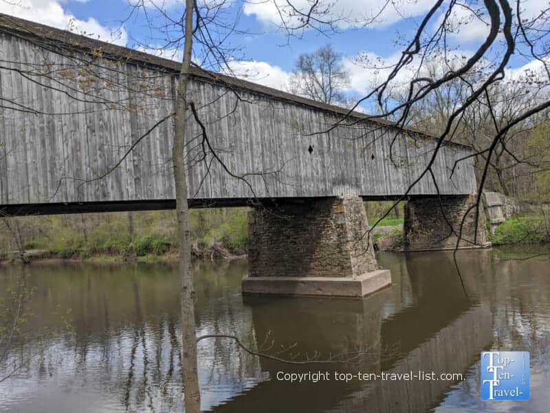 Schofield, the longest remaining covered bridge in Bucks County, Pennsylvania 