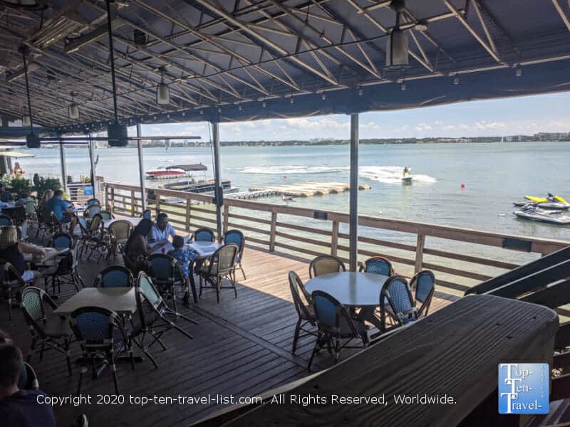 Gorgeous waterfront patio at Columbia Restaurant Sand Key