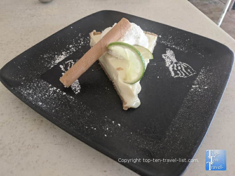 Key lime pie at Guppy's on the Beach on Florida's Gulf Coast