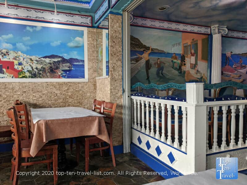 Nice ambiance at Hellas Greek restaurant in Tarpon Springs, Florida 