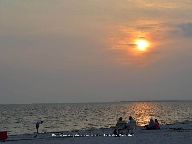 Relaxing at Fred Howard Park in Tarpon Springs, Florida 