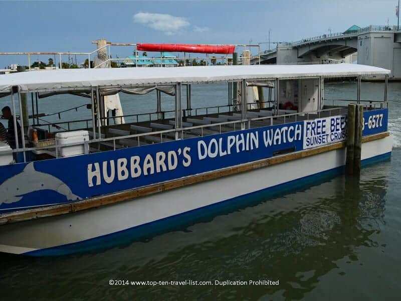 Dolphin watch at St. Johns boardwalk in Madeira Beach, Florida 