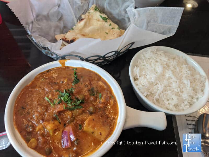 Delicious Veggie Tikka Masala at Naan on Broughton in Savannah, Georgia 