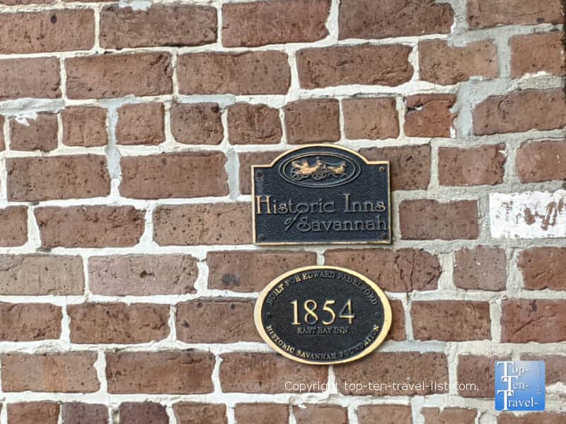 The East Bay Inn - one of the 6 historic inns of Savannah, Georgia