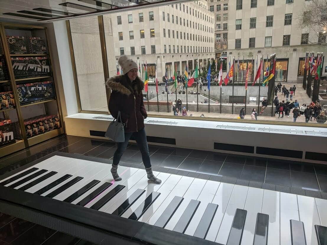 The giant piano from Big movie at FAO Schwarz in New York City