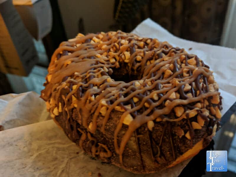 Butterfinger donut at Voodoo Donuts