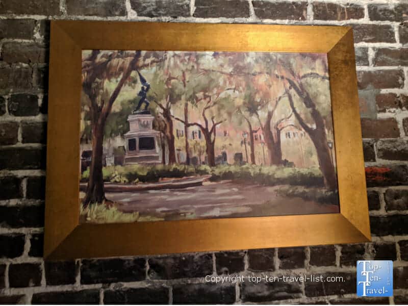 Lovely artwork at the East Bay Inn in Savannah, Georgia