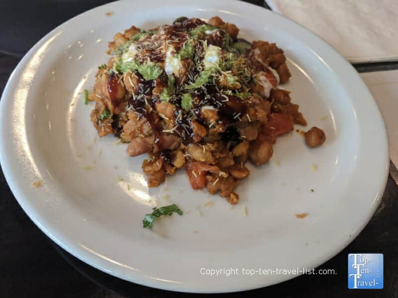 Samosa Chaat at Naan on Broughton in Savannah, Georgia 