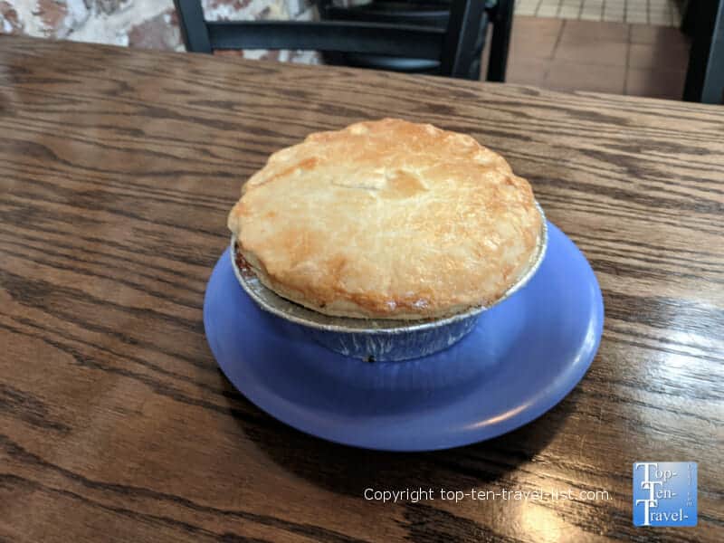 Veggie pot pie at the Little Crown Pie Co. in Savannah, GA
