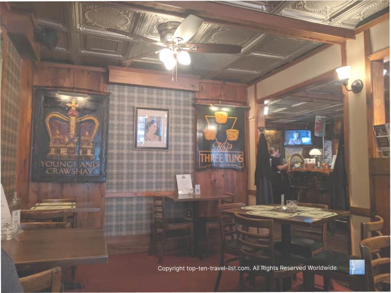 Cozy ambiance at Six Pence Pub in Savannah 