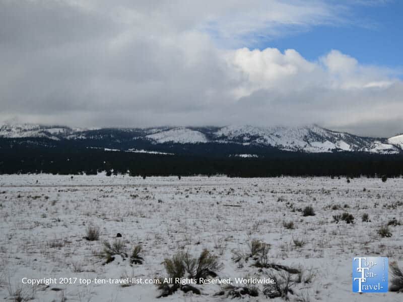 Views of San Francisco Peaks on the Wupatki Scenic drive