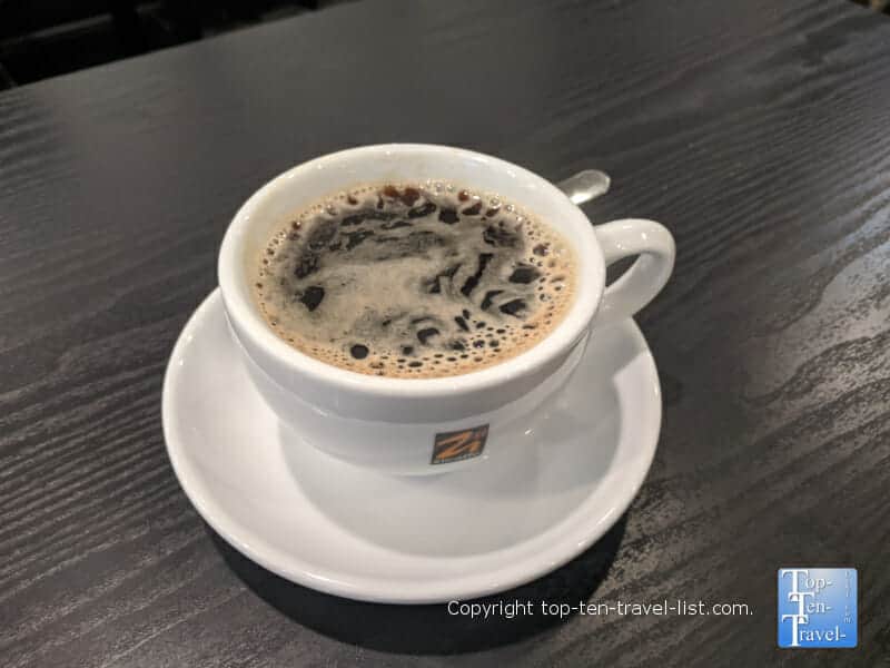 Americano at Luna Cafe in Tampa, Florida 