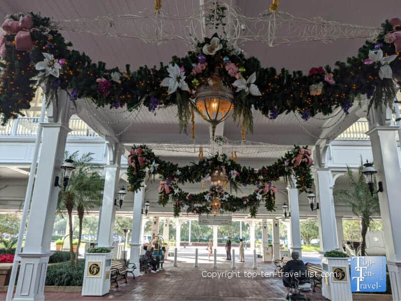 Wreaths and garland at Disney's Grand Floridian