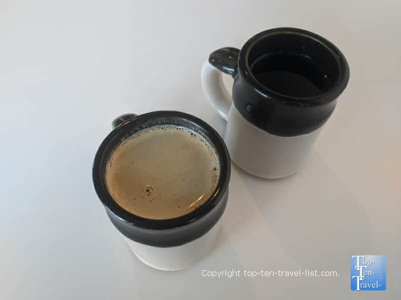 Delicious Americano and drip coffee at Mountaineer Coffee in New Port Richey, Florida 