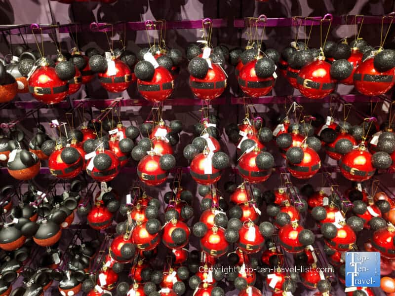 Mickey Christmas ornaments at Disney Springs 