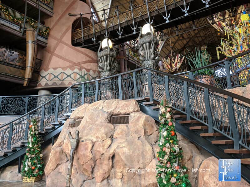 Pretty holiday decor at Disney's Animal Kingdom Lodge