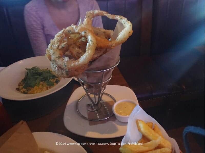 Gluten free onion rings at Raglan Road