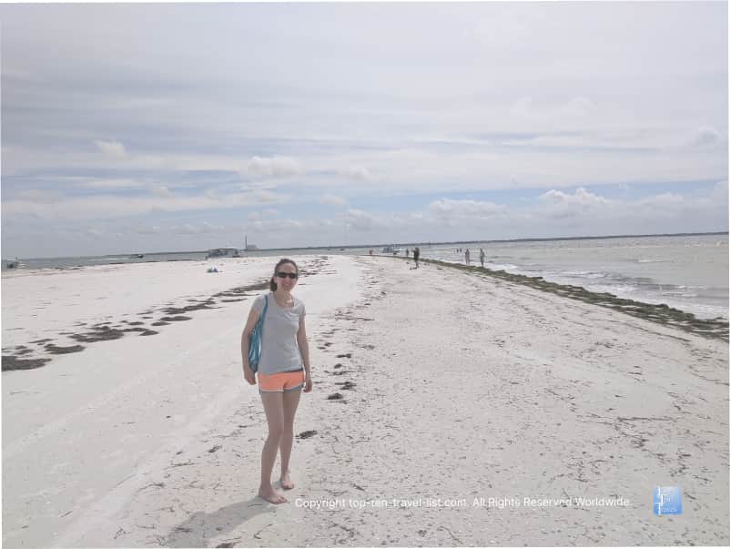 Strolling Anclote Island near Tarpon Springs