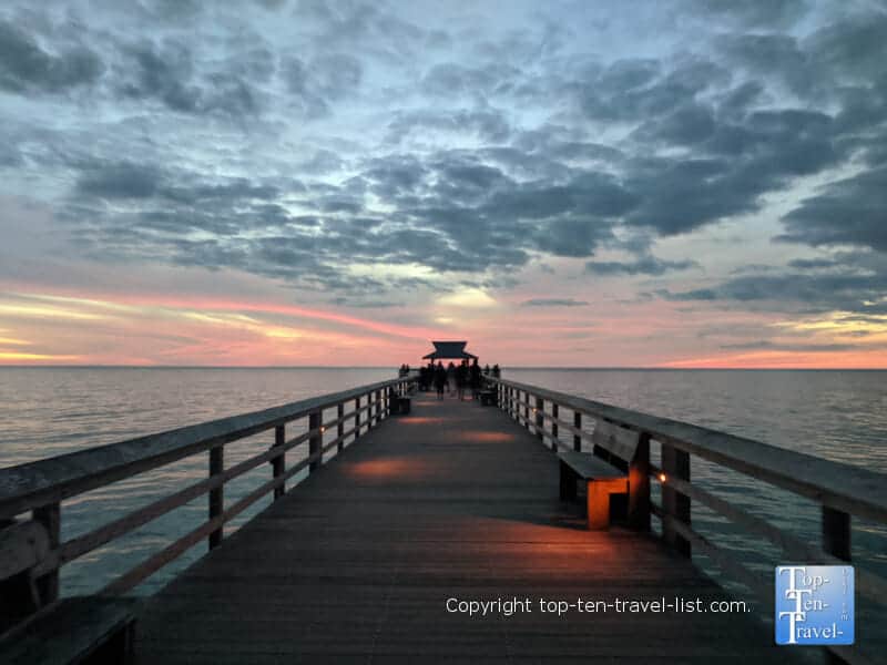Beautiful sunset at The Naples Pier