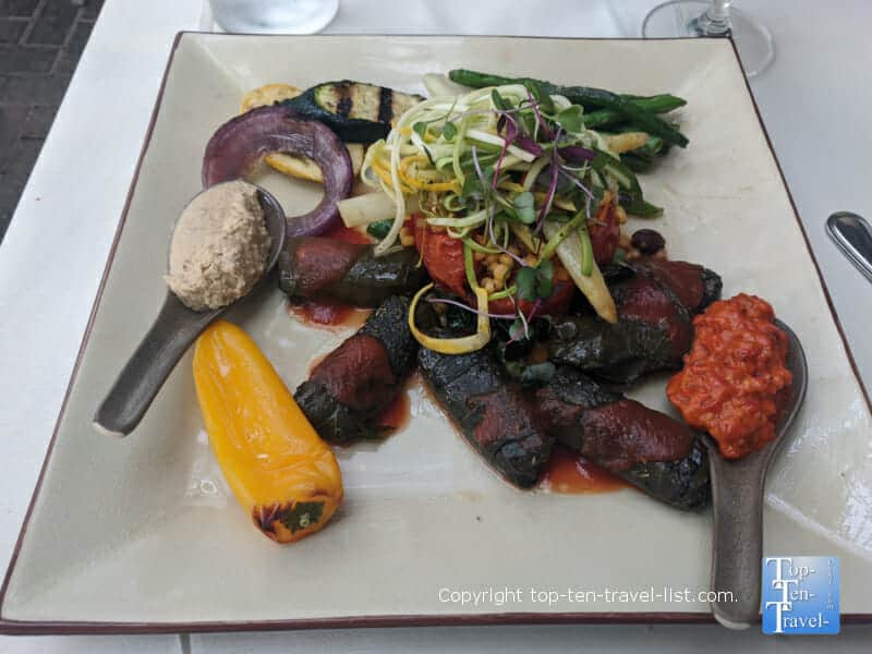 Vegetarian Delight entree at Mediterrano restaurant in Naples, Florida 
