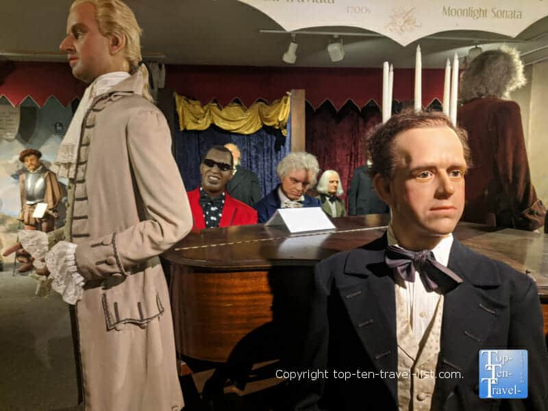 Beethoven piano wax figure in St. Augustine