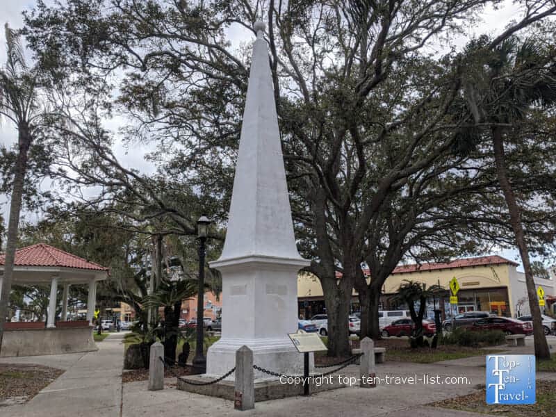 Constitution monument in historic St. Augustine, Florida