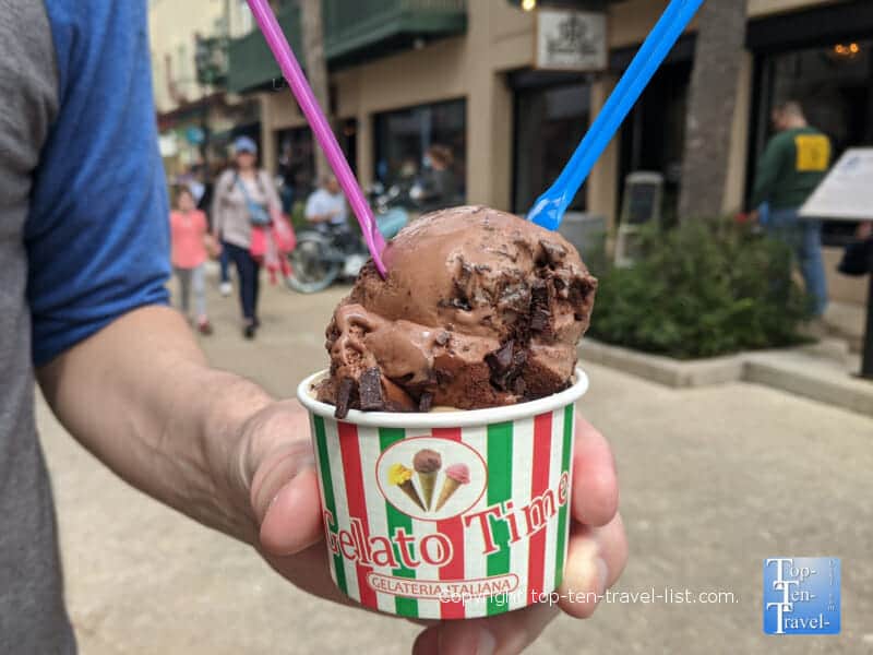 Gelato time in historic St. Augustine, Florida